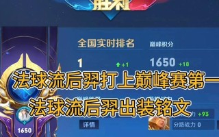 王者荣耀（挑战王者联赛，全面了解后羿的最佳装备和铭文搭配！）