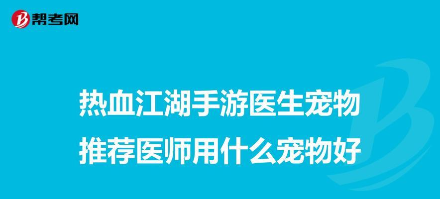 《热血江湖手游任务宠物攻略》（探索无尽的江湖，收集强大的宠物助力战斗）-第1张图片-游趣乐园