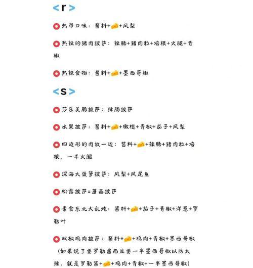 披萨游戏攻略分类教案（掌握披萨游戏中的各个攻略技巧，成为顶级披萨制作专家）-第2张图片-游趣乐园